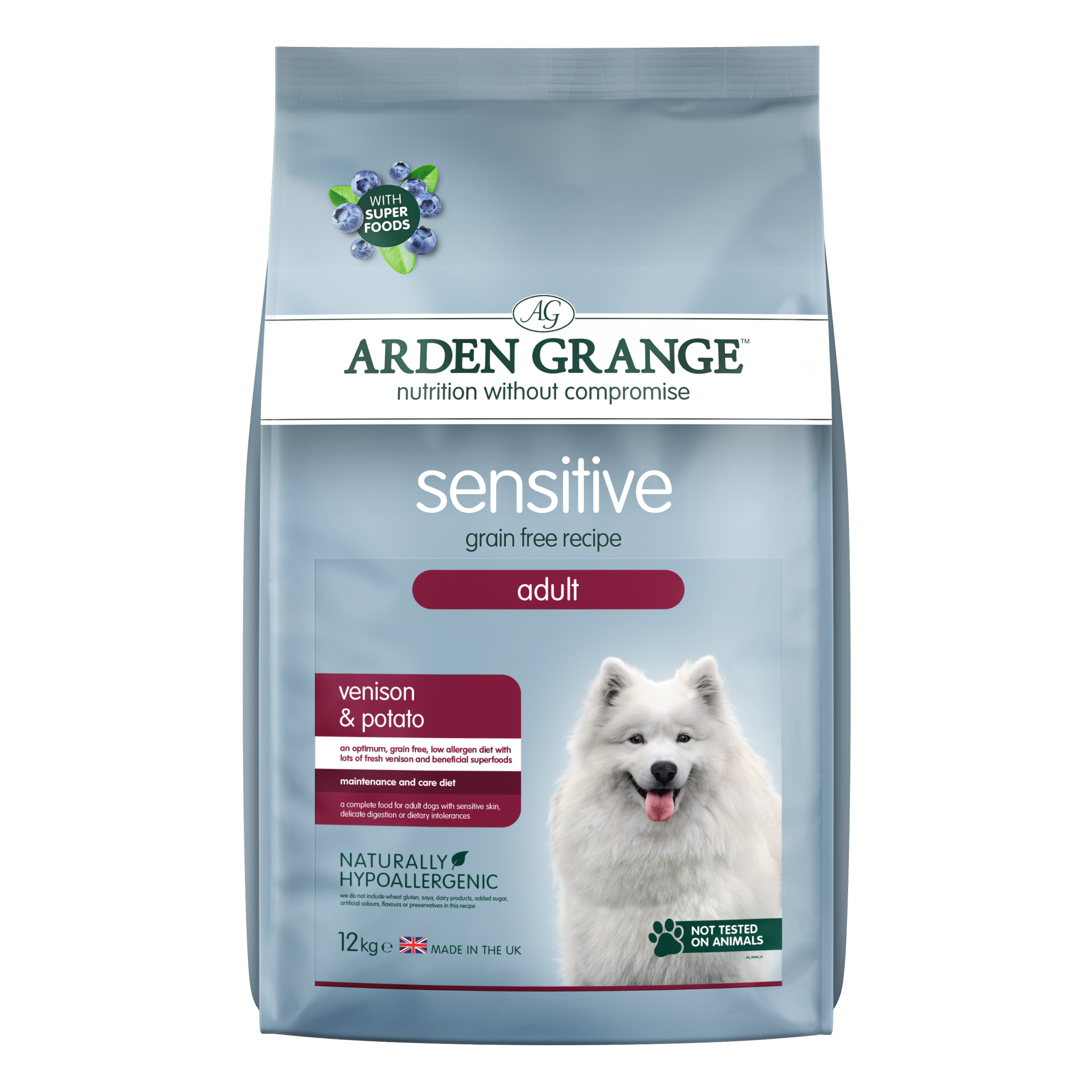 Arden Grange Dog Sensitive Venison&Potato  Арден Грандж Сенситів - беззерновий корм для собак з олениною та картоплею